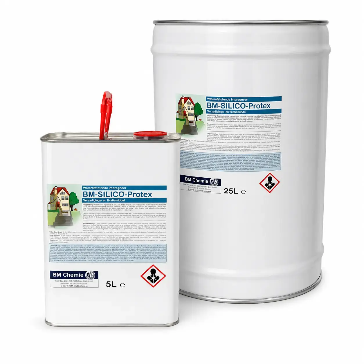 BM Chemie Silico Protex 5L - 25L waterafstotende bescherming voor gevel