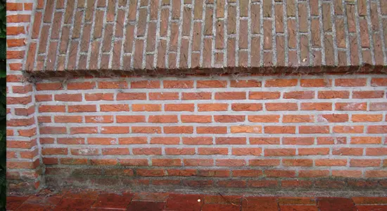 Afsluiting met bakstenen